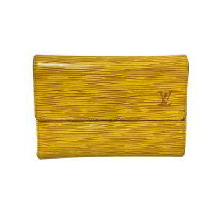 Louis Vuitton Porte Tresor Papier Tri Wallet Jaune Leather